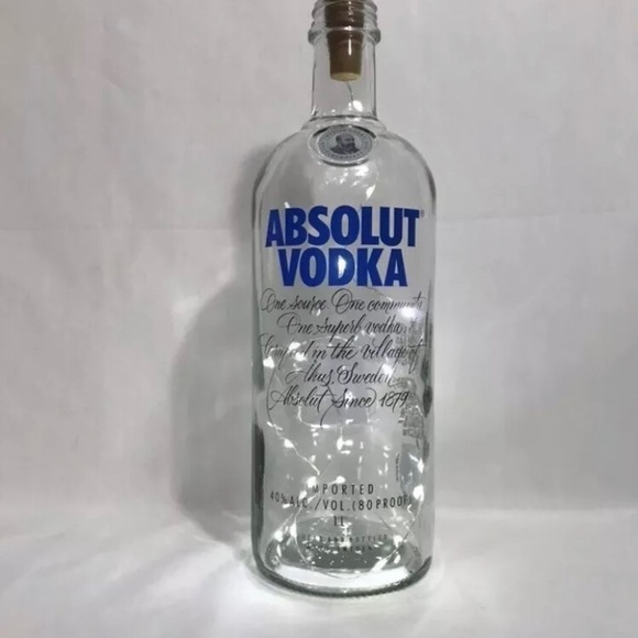 Decorated Bottle - Absolut Vodka Bottle with Lights - Picture 11 of 13